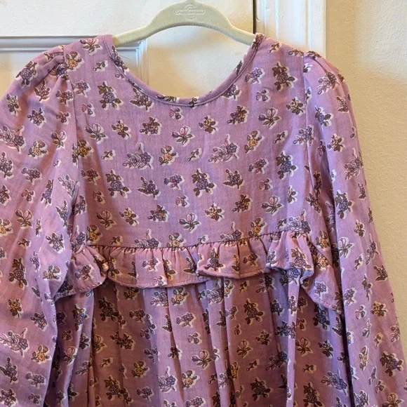 Zara Floral Pink Long Sleeve Dress - Picture 3 of 5